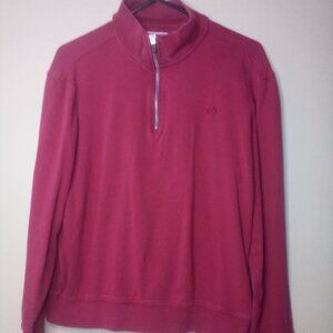 Southern Tide Pullover Jacket Men M 1/4 Zip Long Sleeve Red
